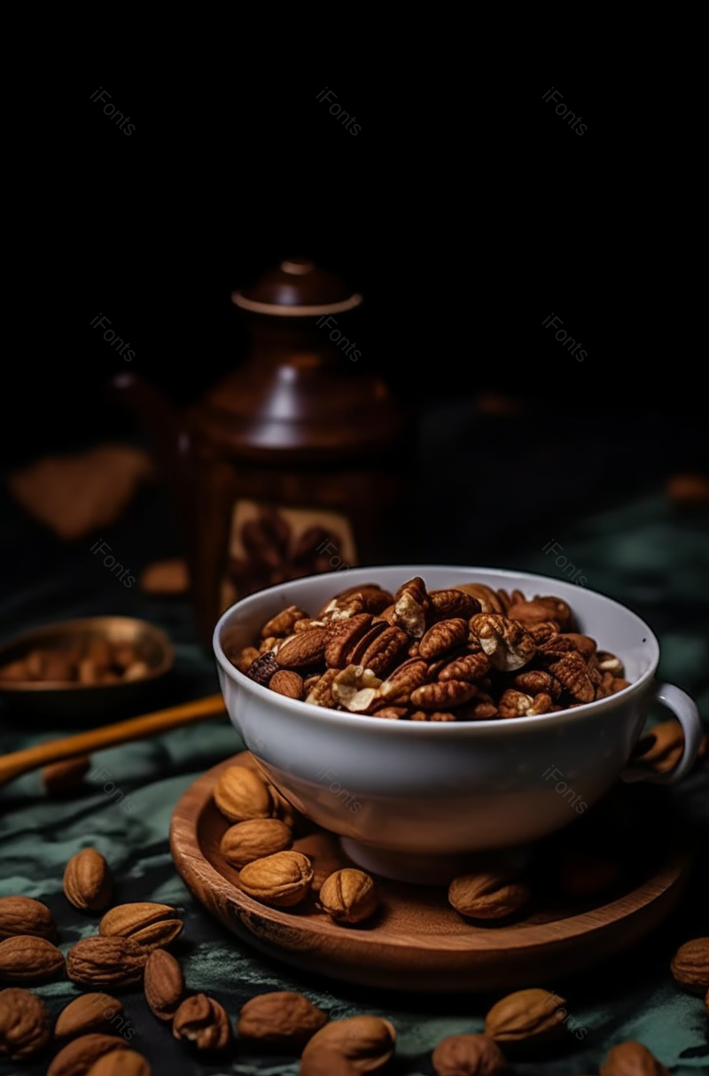 干核桃杏仁肉健康坚果即食食品,高清,摄影图,摄影图片,图片大全,摄影图免费下载